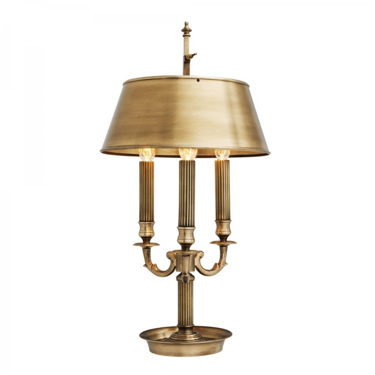 Античная металлическая настольная лампа "Deauville", изображение 3