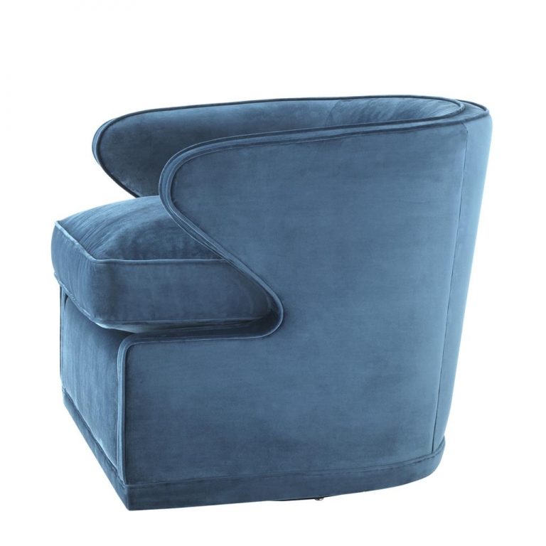 Синее вельветовое кресло Dorset Eichholtz, изображение 2