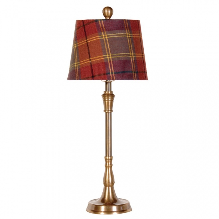 Настольная лампа "Шотландка" красная, изображение 1