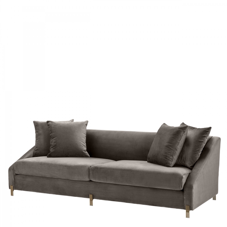 Серый вельветовый диван Candice Eichholtz, изображение 1