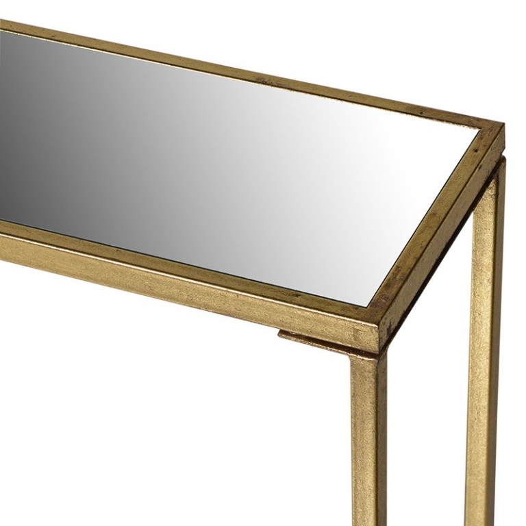 Узкий золотой консольный стол, изображение 2