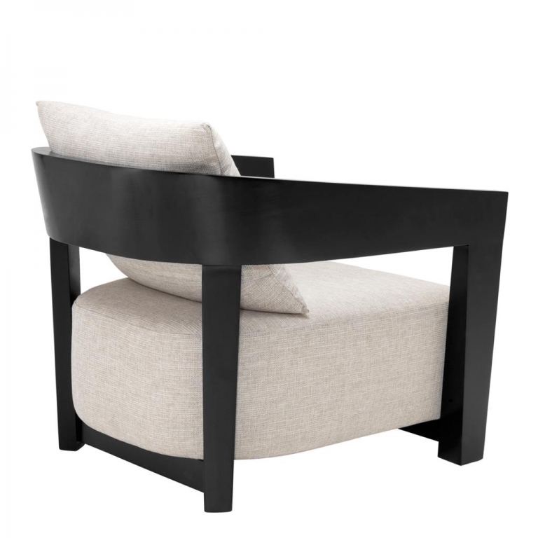 Кресло с черным деревянным каркасом "Rubautelli", изображение 2
