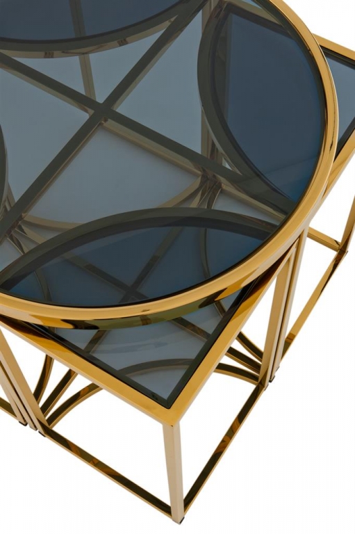 Золотой приставной столик  "Vicenza", изображение 4