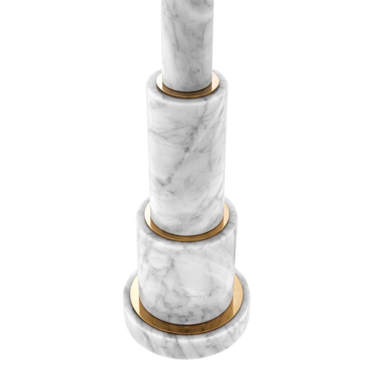Настольная лампа из белого мрамора "Dax", изображение 2