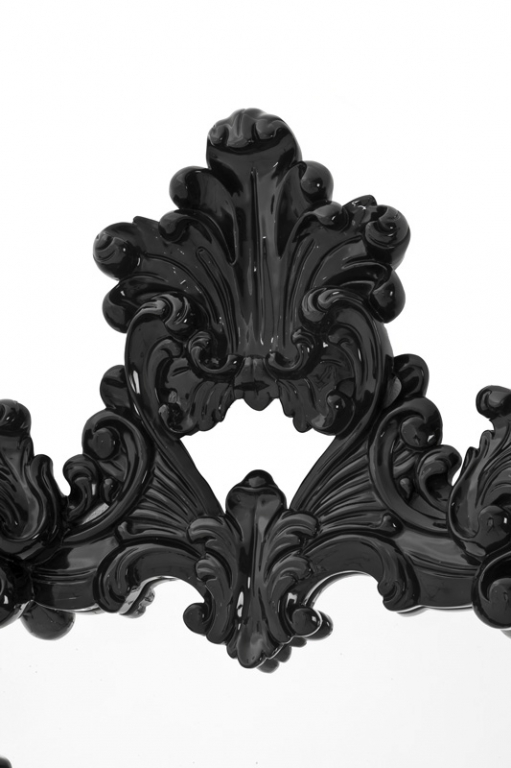 Черное резное зеркало "Leighton", изображение 2