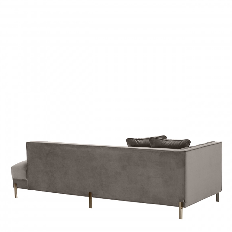 Серый вельветовый диван Sienna Left Eichholtz, изображение 3