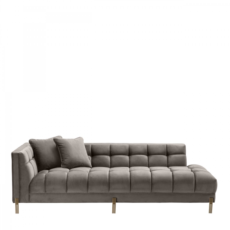 Серый вельветовый диван Sienna Left Eichholtz, изображение 2