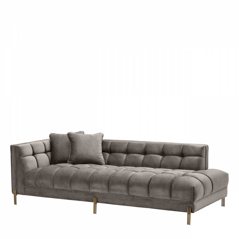 Серый вельветовый диван Sienna Left Eichholtz, изображение 1