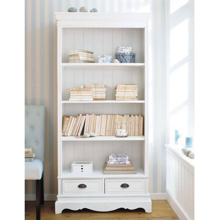 Белый книжный шкаф с ящиками "Josephine", изображение 3