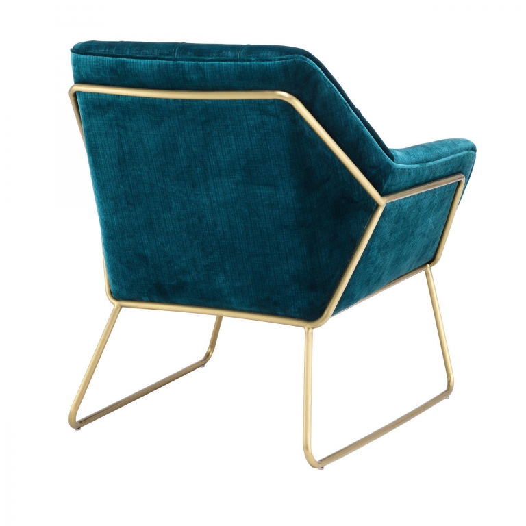 Синие вельветовое кресло Court Eichholtz, изображение 2