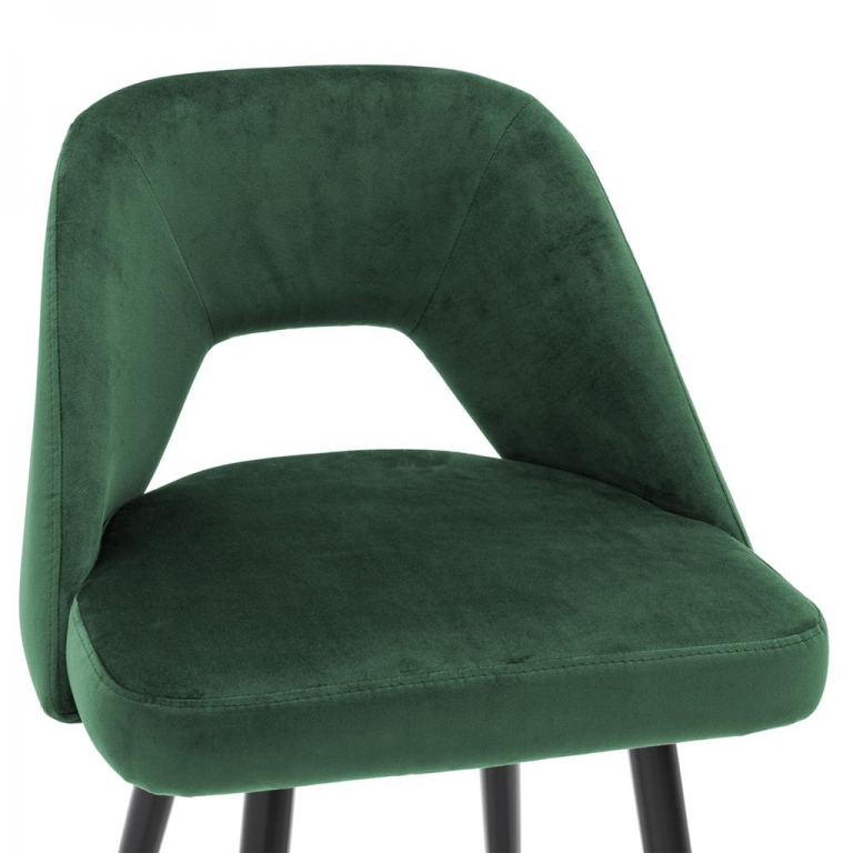 Зеленый барный стул на черных ножках "Avorio", изображение 4