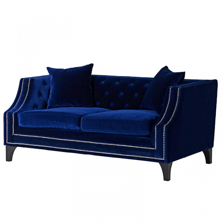 Ярко синий тканевый диван Deeda, изображение 1