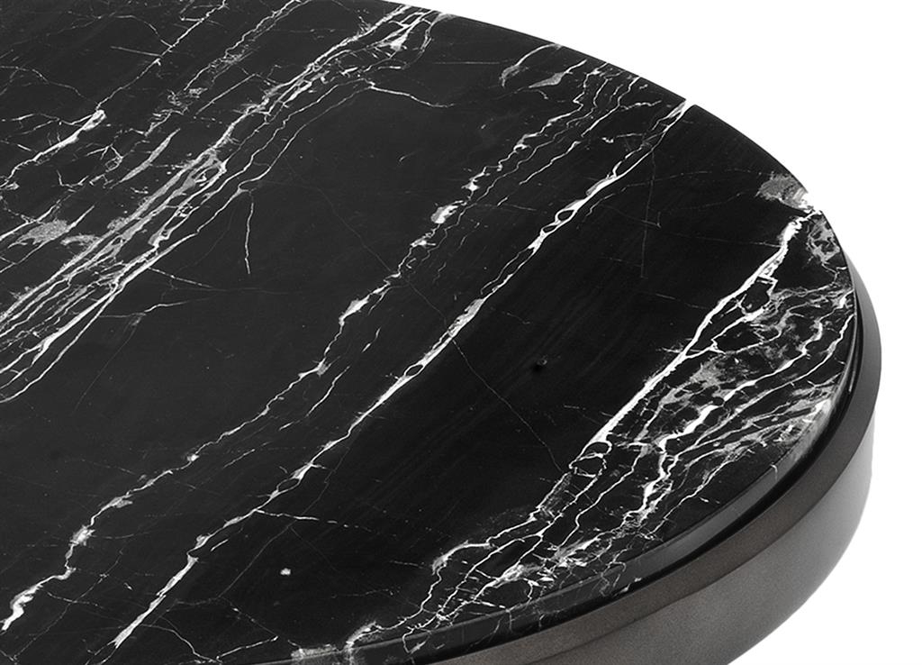 Черный мраморный прикроватный столик "Tomasso", изображение 3