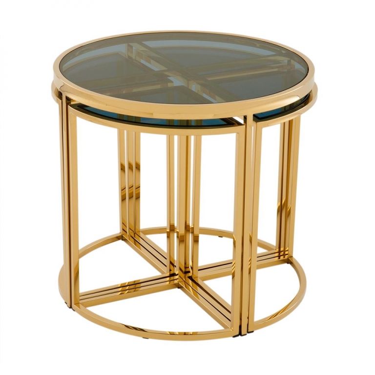 Золотой приставной столик  "Vicenza", изображение 2