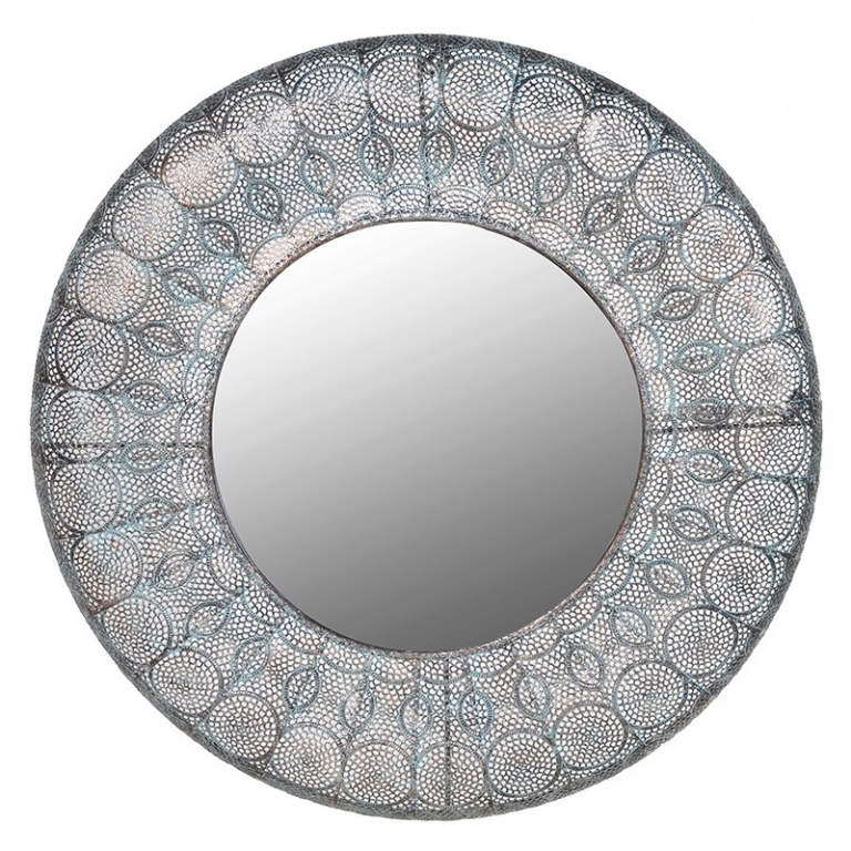Зеркало в металлической раме с узором, изображение 1