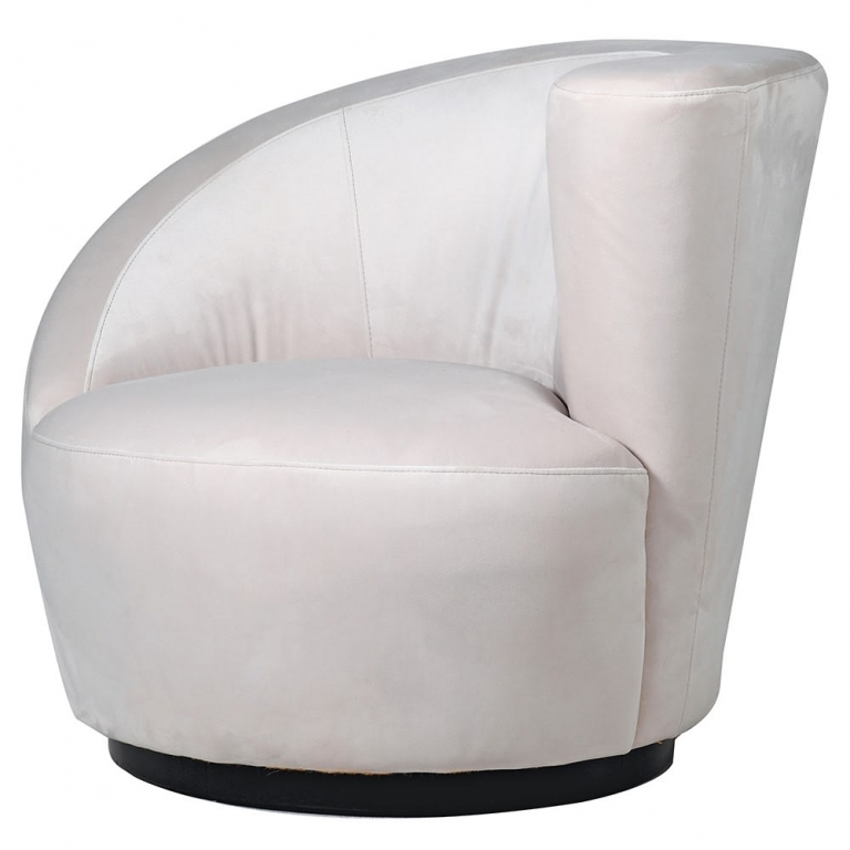 Белое вращающиеся кресло Swan, изображение 1
