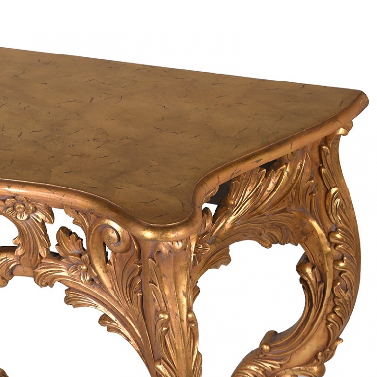 Золотой состаренный консольный стол, изображение 3
