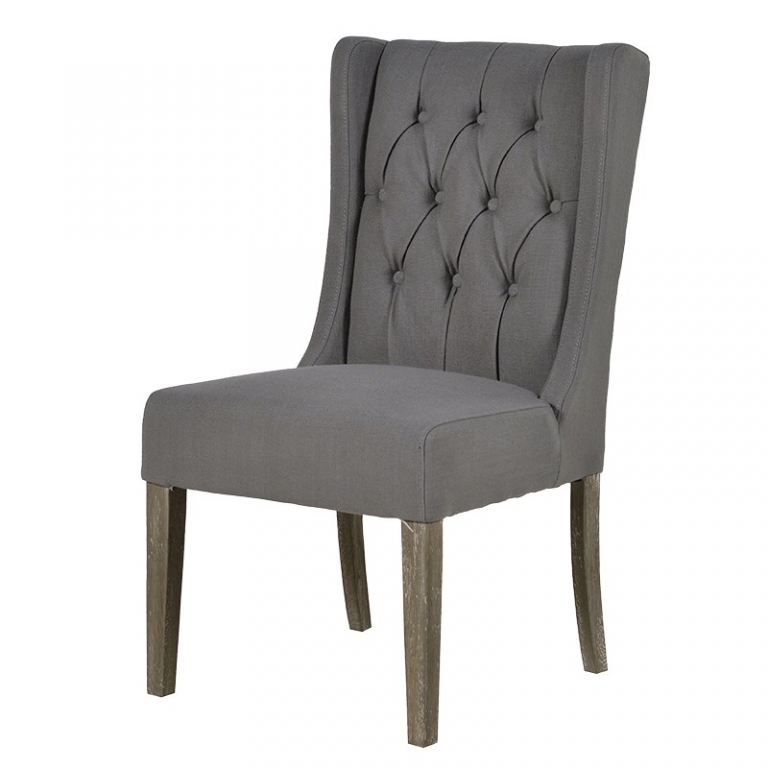Серый стеганный стул, изображение 1
