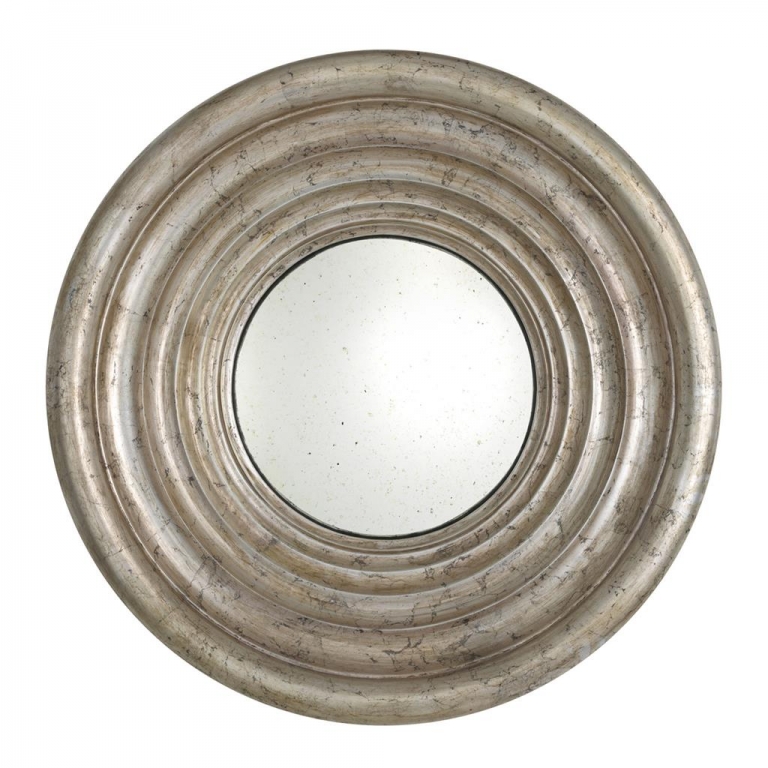 Серебристое круглое состаренное зеркало "Anastasia", изображение 1