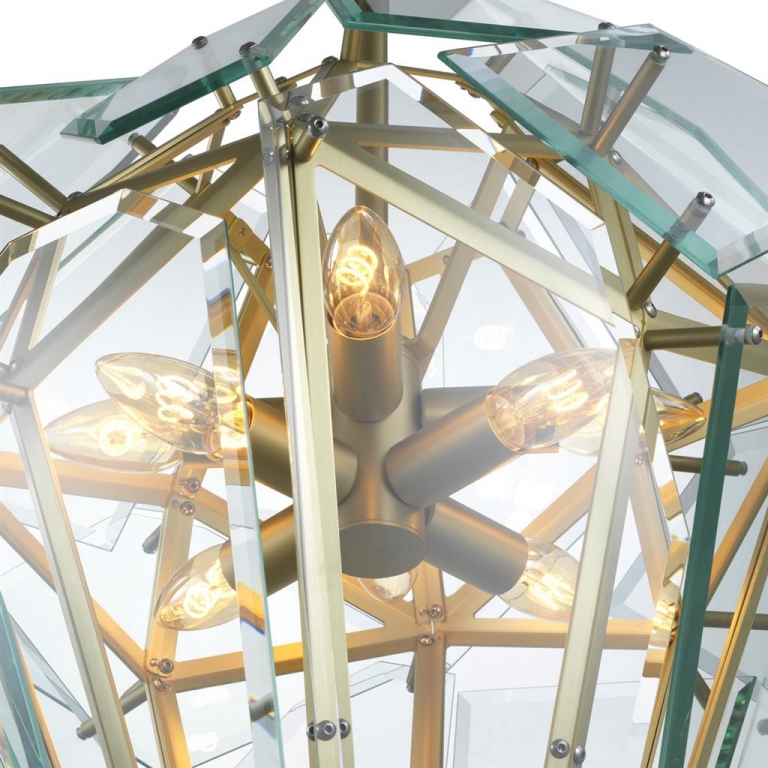 Золотая стеклянная люстра Shard Eichholtz, изображение 3