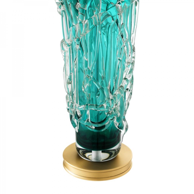 Стеклянная терракотовая настольная лампа "Torian", изображение 2