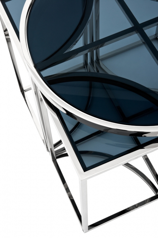 Серебристый приставной столик "Vicenza", изображение 3