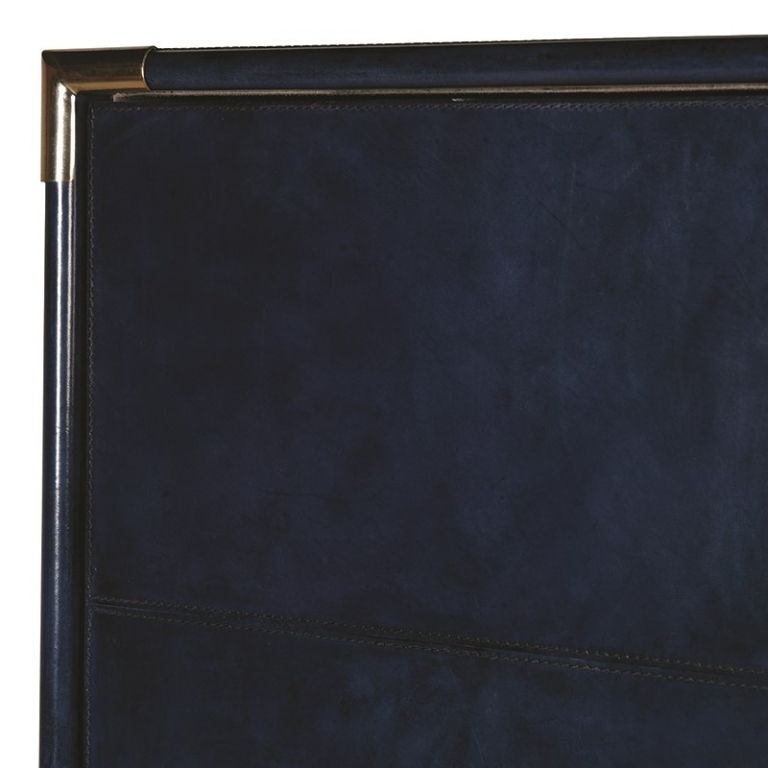 Синий кожаный барный шкаф Kent, изображение 3