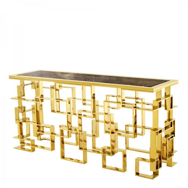 Золотой консольный стол "Spectre", изображение 1