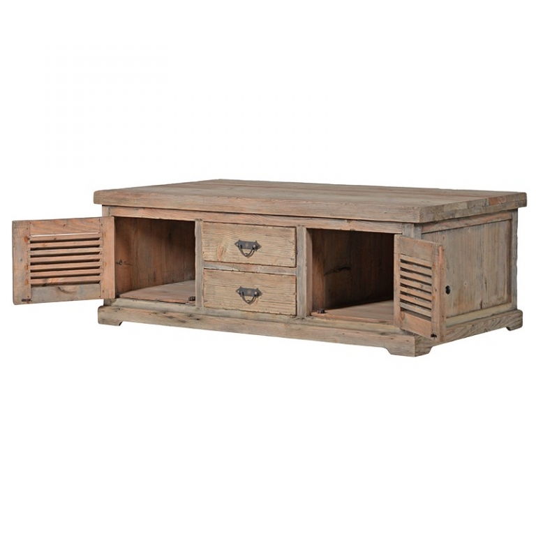 Деревянный кофейный стол с ящиками, изображение 2