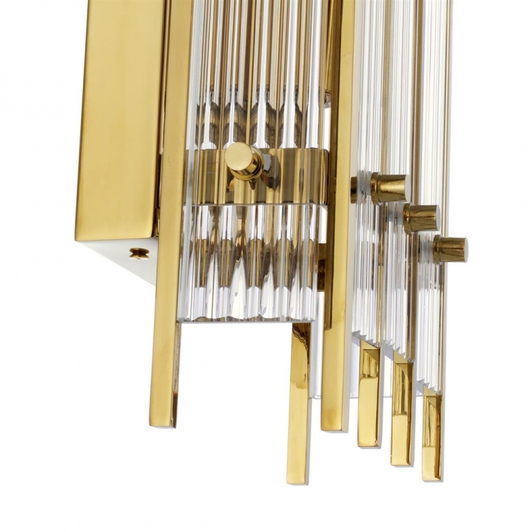 Стеклянный настенный светильник золотой "Sparks", изображение 4