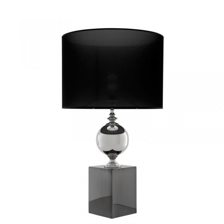 Черная никелевая настольная лампа "Trowbridge", изображение 2
