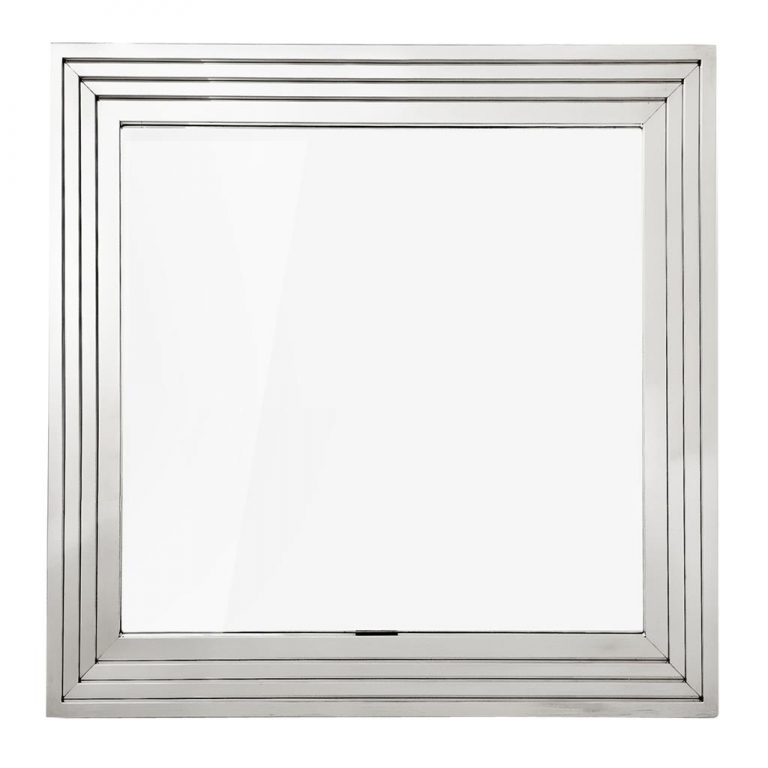 Квадратное зеркало в стальной раме "Levine", изображение 1
