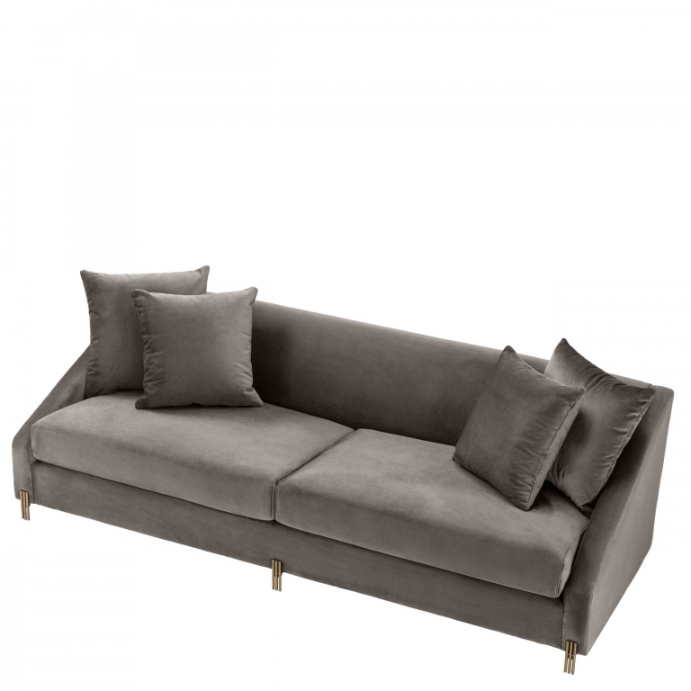 Серый вельветовый диван Candice Eichholtz, изображение 3