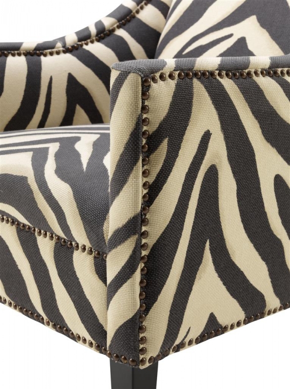 Kресло цвета зебры "Jenner" Eichholtz, изображение 3