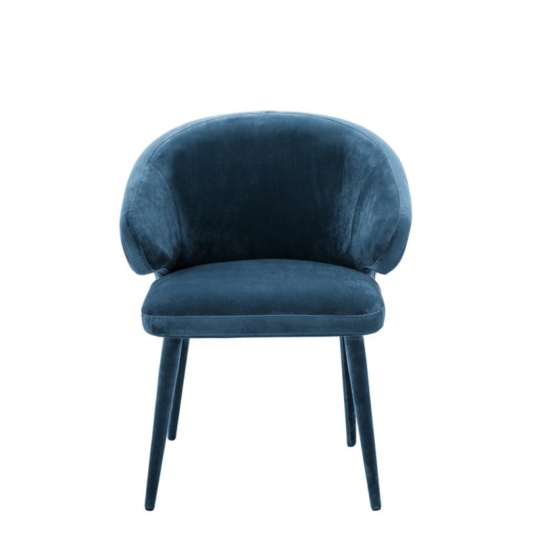 Синий обеденный стул "Cardinale", изображение 2