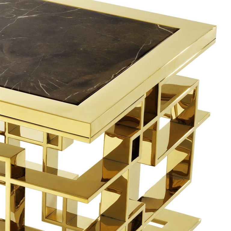 Золотой прикроватный стол "Spectre" Eichholtz, изображение 3