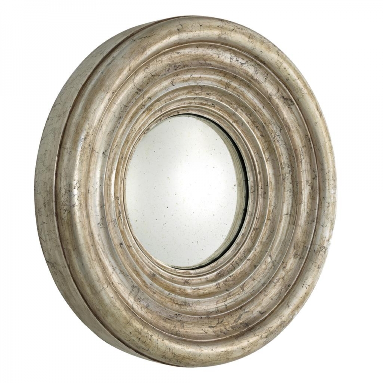 Серебристое круглое состаренное зеркало "Anastasia", изображение 2