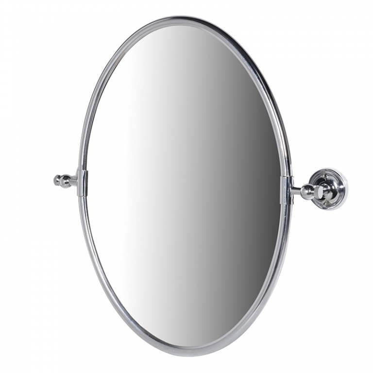 Овальное зеркало (хром), изображение 1