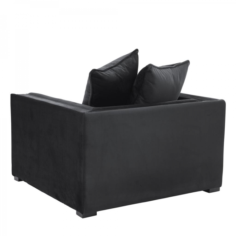Черное тканевое кресло "Menorca" Eichholtz, изображение 3