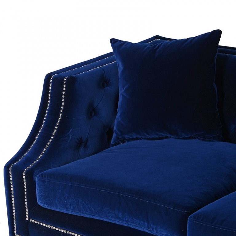 Ярко синий тканевый диван Deeda, изображение 2