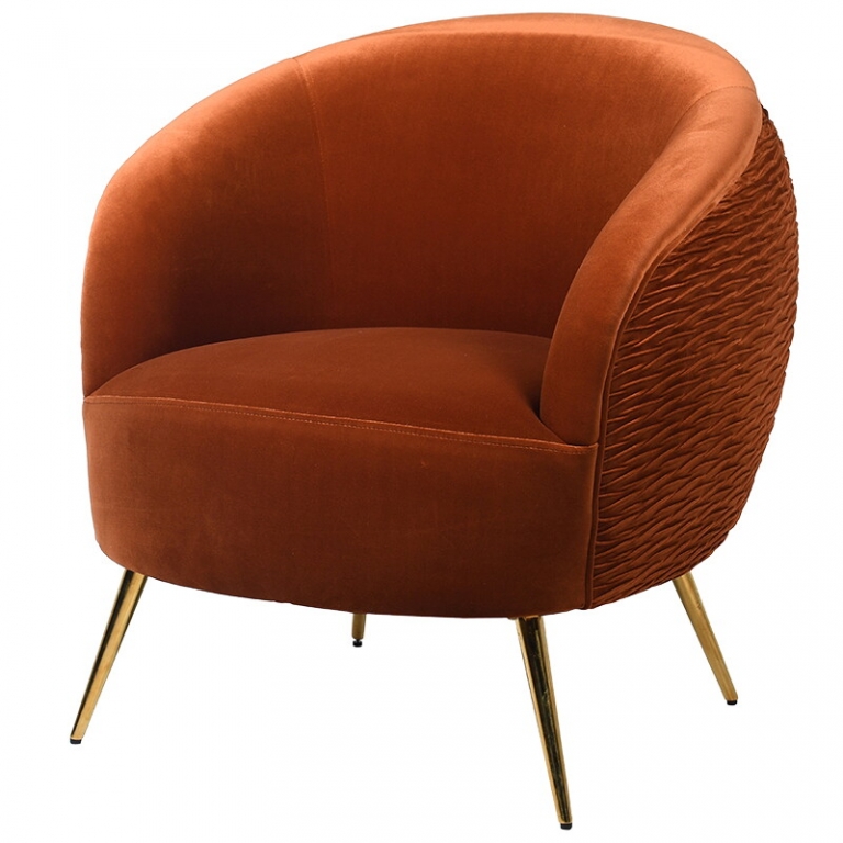 Дизайнерское кресло на золотых ножках, изображение 1