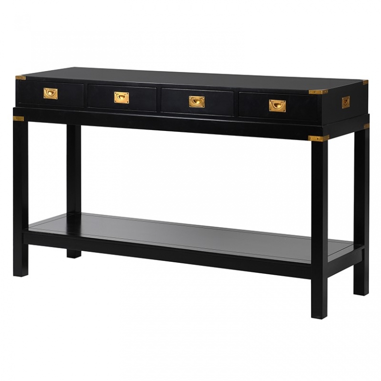 Черный консольный стол с ящиками Luxu, изображение 1