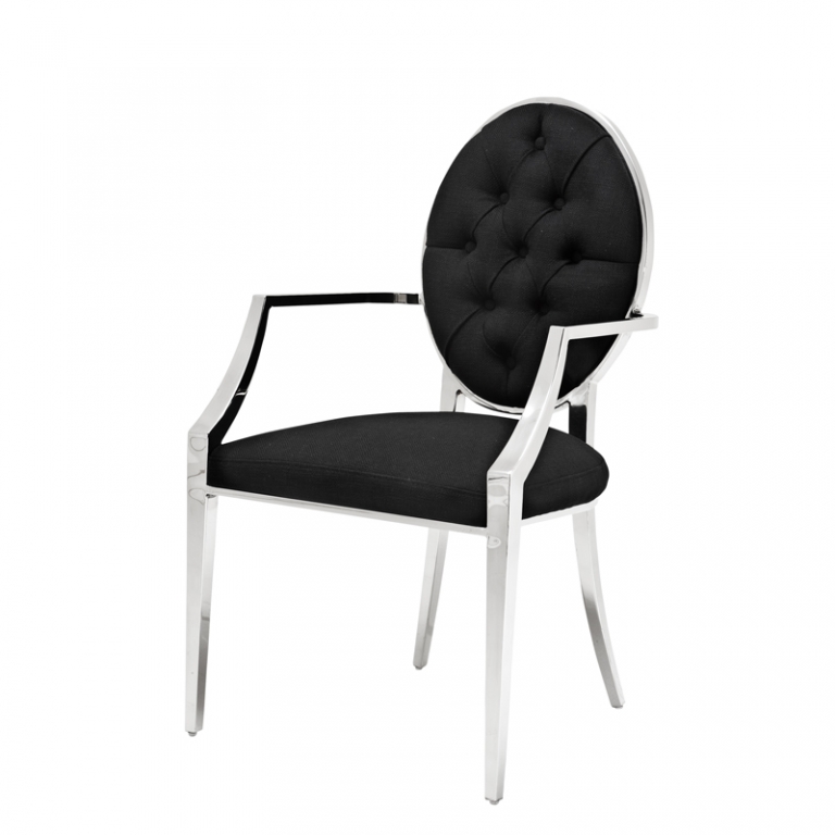 Черный стул на стальных ножках "Tayler", изображение 1