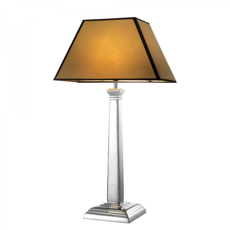 Настольная никелевая лампа "Andrew", изображение 1