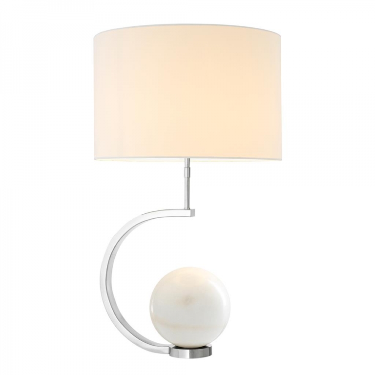 Настольная лампа с белым мраморным шаром "Luigi", изображение 1
