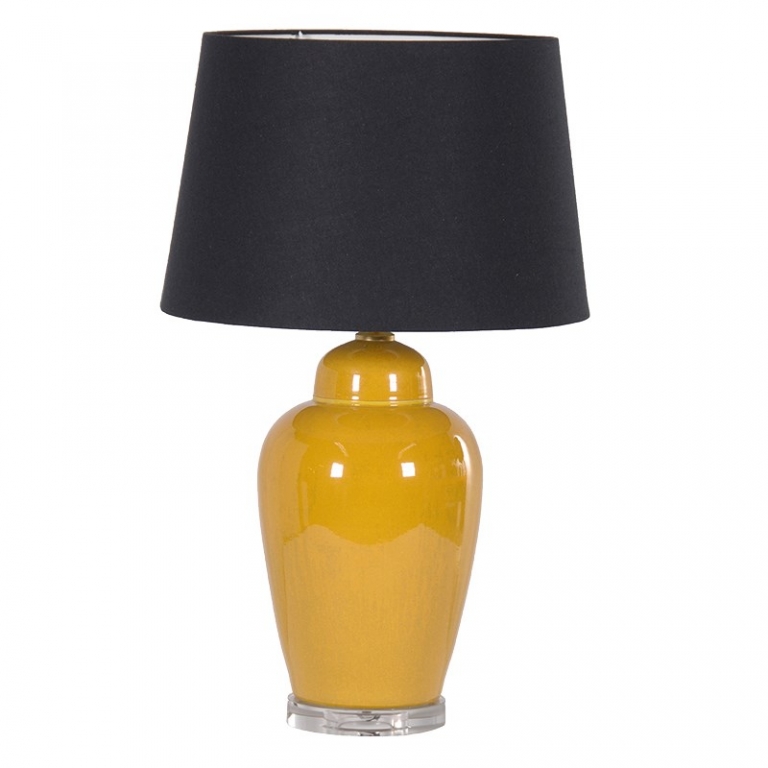 Керамическая лампа "Yellow & Black", изображение 1
