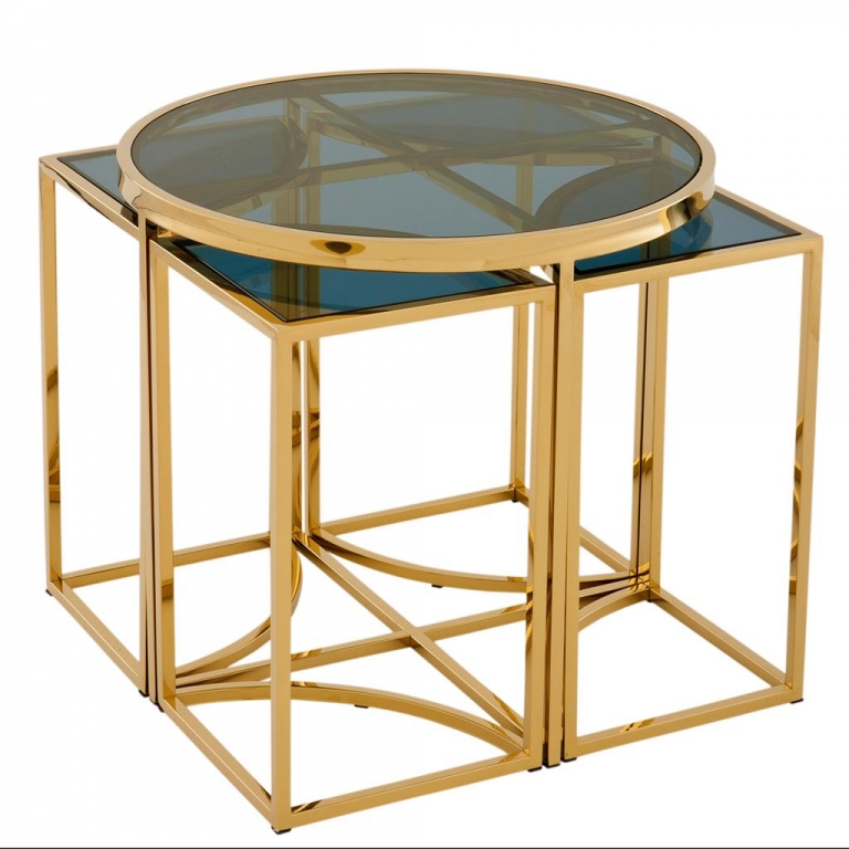 Золотой приставной столик  "Vicenza", изображение 3