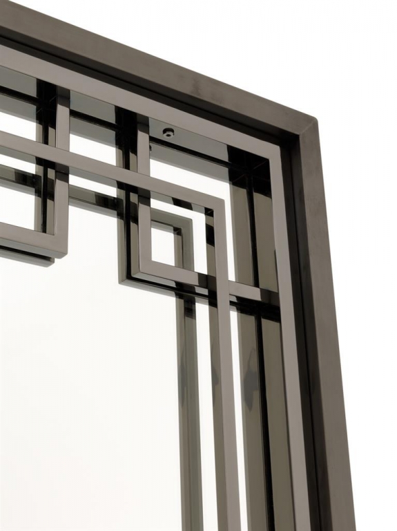 Большое декоративное черное зеркало "Mota", изображение 3