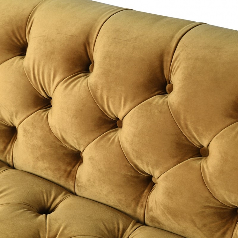 Вельветовый диван горчичного цвета, изображение 2