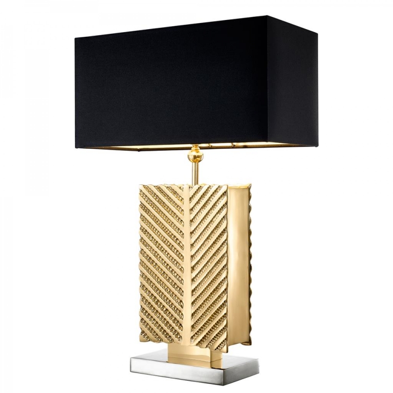 Настольная лампа золотая "Matignon", изображение 1